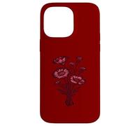 Art Floral botanique Vintage Cramoisi Gothique Coque pour iPhone 14 Pro Max