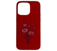 Art Floral botanique Vintage Cramoisi Gothique Coque pour iPhone 15 Pro Max