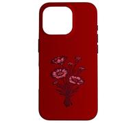 Art Floral botanique Vintage Cramoisi Gothique Coque pour iPhone 16 Pro