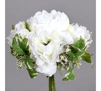 ART FLORAL-Bouquet de pivoines blanches artificielles - 20 cm