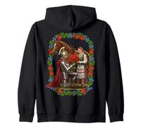 Art Floral Chevalier polonais Poppies Romance Cheval Sweat à Capuche