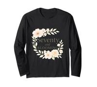 Art Floral de célébration Soixante-dix Floraison Manche Longue