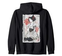 Art Floral de Geisha Japonaise - Portrait Vintage Ukiyo-e Sweat à Capuche