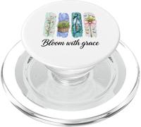 Art Floral de Jardin Bloom with Grace Pastel PopSockets PopGrip pour MagSafe