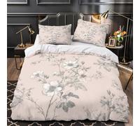 Art Floral de l'arbre Parure de Lit 3D Effet Microfibre résistante Super Douce Folk Vibrant Housse de Couette Fermeture Éclair Ultra Douce Respirante for Enfants Garçons Filles King（220x240cm）