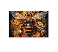Art Floral des abeillesPuzzle 1000 Pièces pour Adultes |Jeu de Concentration | Activité Relaxante | Matériaux Recyclés | sans Écran 38x52cm