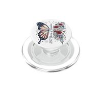 Art Floral Papillon Patriote pour 250 Ans de Liberté PopSockets PopGrip pour MagSafe