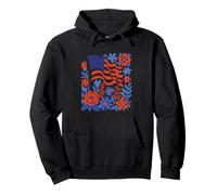 Art Floral Patriotique pour célébrer Le 14 Juillet Sweat à Capuche