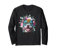 Art Floral pour Chien Pit Bull Sugar Skull Day of Dead Manche Longue