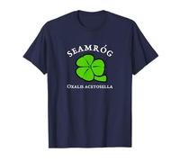 Art Floral Vert Noir Blanc trèfle Saint Patrick T-Shirt