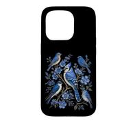 Art Floral Vintage geai Bleu Oiseaux Observation des Oiseaux Coque pour iPhone 15 Pro