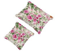 Art Flower-702 Lot de 2 sacs de rangement pour rouge à lèvres et petits objets, multicolore, A：7.1x5.8in/18x14.8cm，B:4.7x4.5in/12x11.5cm