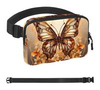 Art Flower Butterfly-1506 Sac banane de style unisexe : sac banane tendance, sac à bandoulière sport fin et tendance pour jogging, randonnée, randonneur, femme, homme, multicolore, 4 x 23 x 15 cm,