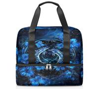 Art Flower Dolphins Sac de sport pour femme et homme Kirls Garçons Filles 21 L Sac fourre-tout séparé pour voyage, gym, yoga, couleur, Big, Organiseur de sac