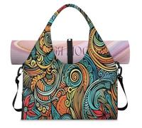 Art Flower Sac de sport avec compartiment à chaussures Sac fourre-tout pour la gym, le yoga, les voyages, couleur, L, Sac de voyage