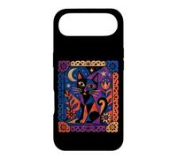 Art Folklorique géométrique Chat Lune Amoureux des Chats œuvres d'art Coque pour iPhone Air