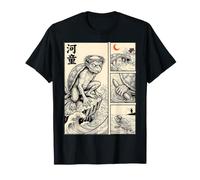 Art Folklorique Japonais de la rivière Yokai Monstre Comic Ukiyo-e T-Shirt