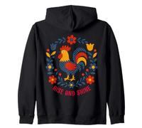 Art Folklorique Rise and Shine dans la Cour arrière Sweat à Capuche