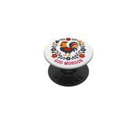 Art Folklorique scandinave Coq Dieu Morgon PopSockets PopGrip Adhésif