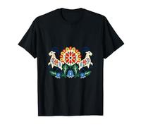 Art Folklorique Twin Goats Mountain Flower T-Shirt