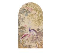 Art For The Home Toile en forme d'arche Oiseaux dans un écrin fleuri 54 x 100cm Multicolore