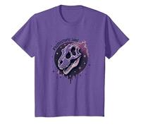 Art fossile de Dinosaure d'âme préhistorique pour Les Fans de paléontologie T-Shirt, Enfant, Violet Chiné, 2 Ans