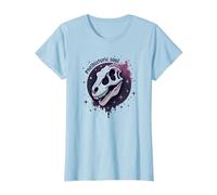 Art fossile de Dinosaure d'âme préhistorique pour Les Fans de paléontologie T-Shirt, Femme, Bleu Céleste, XXL