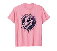 Art fossile de Dinosaure d'âme préhistorique pour Les Fans de paléontologie T-Shirt, Homme, Rose, L