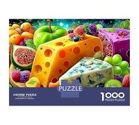 Art Fruit from Puzzle 1000 Pièces Carton Épais Fromage & Fruits Jeu De Société Loisir Week-End Pas De Bavures Texture Lisse Couleurs Vives 38x26cm/1000pcs