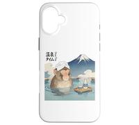 Art Fuji Singe des neiges Japonais Onsen Time Hot Spring Mount Coque pour iPhone 16 Plus