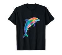 Art géométrique Dauphin Art visionnaire Esprit océan Totem T-Shirt