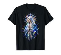 Art géométrique de la Vierge Marie priant Sacré Chrétien Icône Art T-Shirt
