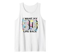 Art géométrique rétro « I Want My 80s Life Back » Débardeur