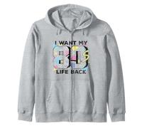 Art géométrique rétro « I Want My 80s Life Back » Sweat à Capuche