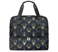 Art Geometry Sac de sport pour femme et homme Kirls Garçons Filles 21 L Sac fourre-tout séparé pour voyage, gym, yoga, couleur, Big, Organiseur de sac