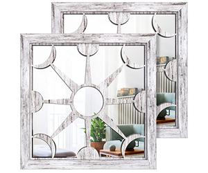 ART-GIFTREE DéCor Mural Miroir Carré 2pcs, Fermier des RéTroviseurs Muraux IntéRieurs/ExtéRieurs 30x30 CM pour Le Salon, Couloir, EntréE, Miroirs De Jardin ExtéRieurs pour Les Murs