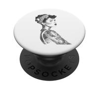 Art Glamour rétro pour Femme Pin-Up PopSockets PopGrip Adhésif