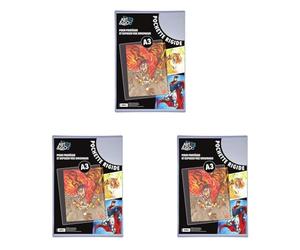 ART&GO - Pochette de Protection Rigide Transparente - Pour Ranger, Protéger et Exposer vos Documents de Collection, Illustrations et Dessins Originaux - PH Neutre - Format A3 (Lot de 3)