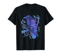 Art Gothique Corbeau Oiseau Corbeau Lune lumière Nuit Histoire Art T-Shirt