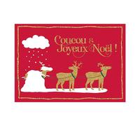 ART GRAFIK-Carte double de Noël avec effet métalliques et paillettes Art grafik