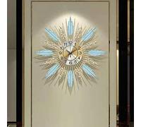 Art Grande horloge murale en métal 3D sans tic-tac silencieuse moderne du milieu du siècle pour salon, 68 x 22 cm