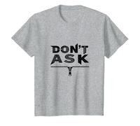 Art Graphique à Fermeture éclair Don't Ask Typography T-Shirt, Enfant, Gris Chiné, 4 Ans