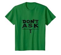 Art Graphique à Fermeture éclair Don't Ask Typography T-Shirt, Enfant, Vert Kelly, 12 Ans