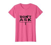 Art Graphique à Fermeture éclair Don't Ask Typography T-Shirt, Femme, Rose chiné, 3XL