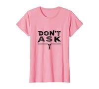 Art Graphique à Fermeture éclair Don't Ask Typography T-Shirt, Femme, Rose, XL