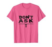 Art Graphique à Fermeture éclair Don't Ask Typography T-Shirt, Homme, Rose chiné, L