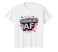 Art Graphique AF Je suis surstimulé et submergé T-Shirt, Enfant, Blanc, 8 Ans