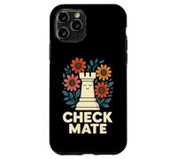 Art Graphique Amusant Check Mate Chess Flower Coque pour iPhone 11 Pro