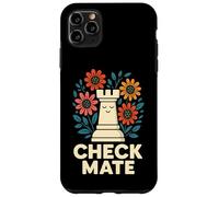 Art Graphique Amusant Check Mate Chess Flower Coque pour iPhone 11 Pro Max