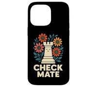Art Graphique Amusant Check Mate Chess Flower Coque pour iPhone 14 Pro Max
